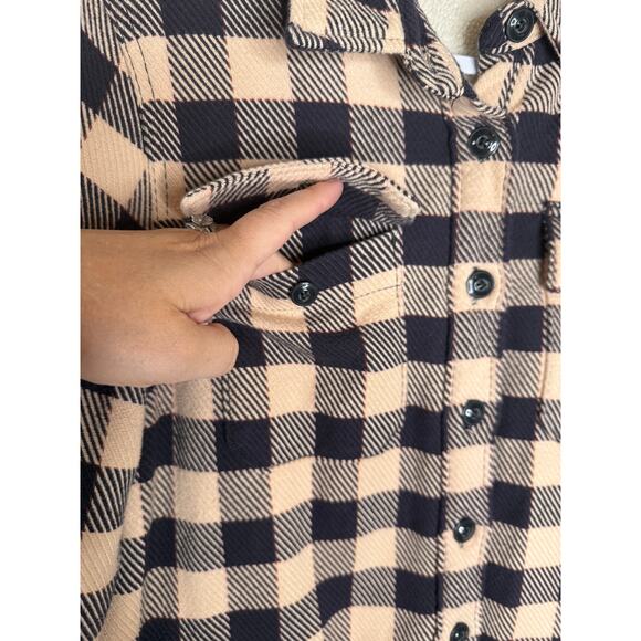 L.L. Bean Women's Jacket Sz L Shacket Plaid Preppy Old Money Fleece 100% Cotton - Picture 7 of 15